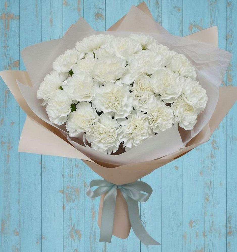 Букет цветов из: Гвоздики в Поселок пансионат Клязьминское водохранилище