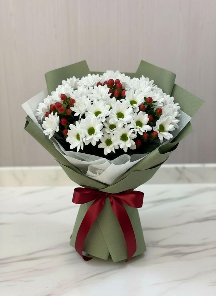 Букет цветов из: Хризантемы в Поселок пансионат Клязьминское водохранилище