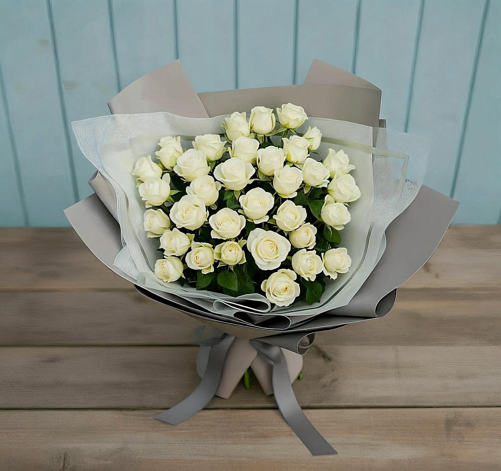 Букет Белоснежная нежность в Поселок пансионат Клязьминское водохранилище