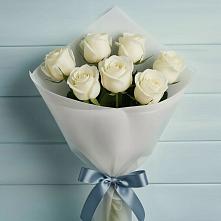 Букет 7 Белых роз Эдлесс Лав в Поселок пансионат Клязьминское водохранилище
