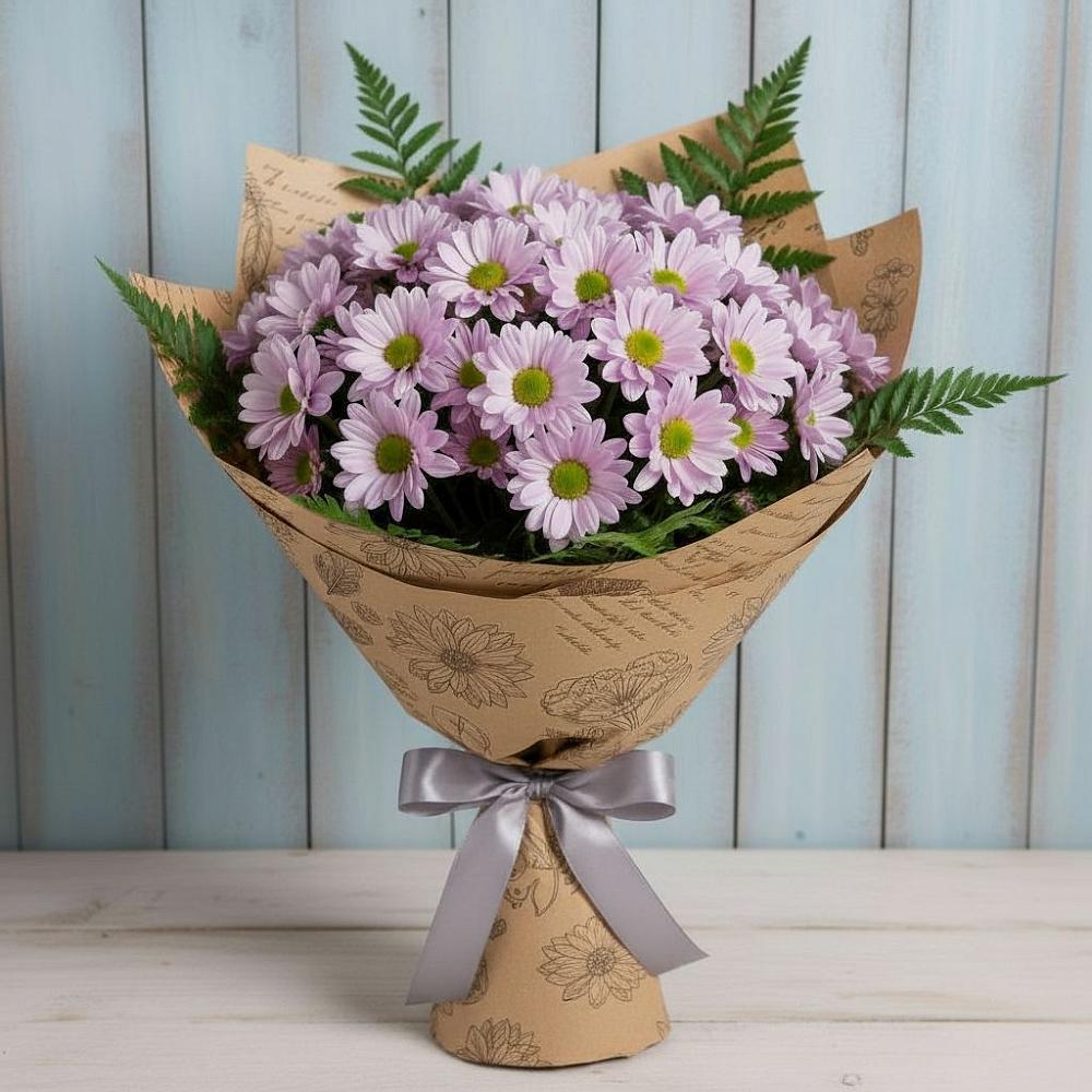 Букет цветов из: Хризантемы в Поселок пансионат Клязьминское водохранилище