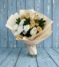 Букет цветов из:  Розы и Хризантемы #REPLACE_PRED# Поселок пансионат Клязьминское водохранилище