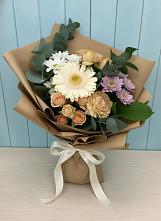 Букет цветов из:  Герберы и Хризантемы в Поселок пансионат Клязьминское водохранилище