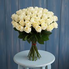 Букет 51 Белая роза Эдлесс Лав в Поселок пансионат Клязьминское водохранилище