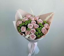 Букет цветов из:  Розы и Хризантемы в Поселок пансионат Клязьминское водохранилище