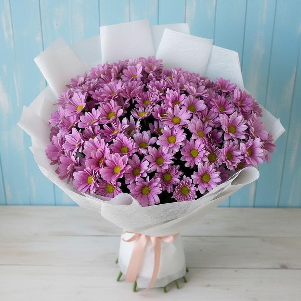 Букет цветов из: Хризантемы в Поселок пансионат Клязьминское водохранилище