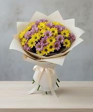 Букет цветов из:  Хризантемы в Поселок пансионат Клязьминское водохранилище