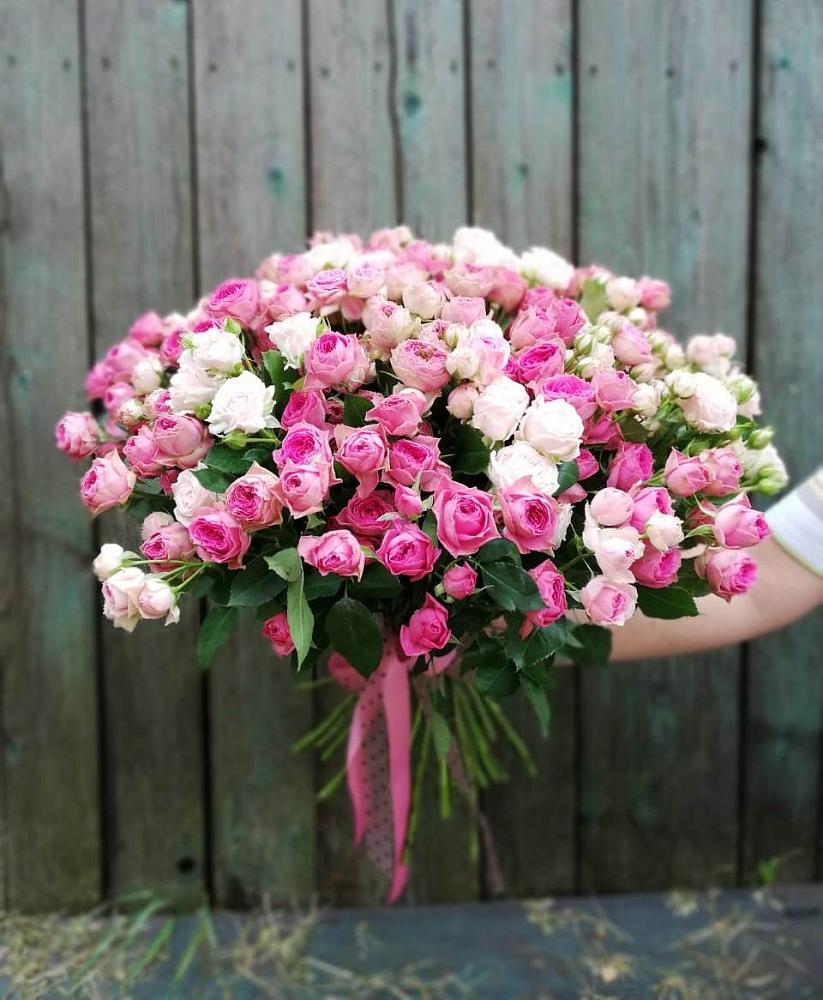 Букет Розовые кустовые розы Натали и Лав Лидия в Поселок пансионат Клязьминское водохранилище